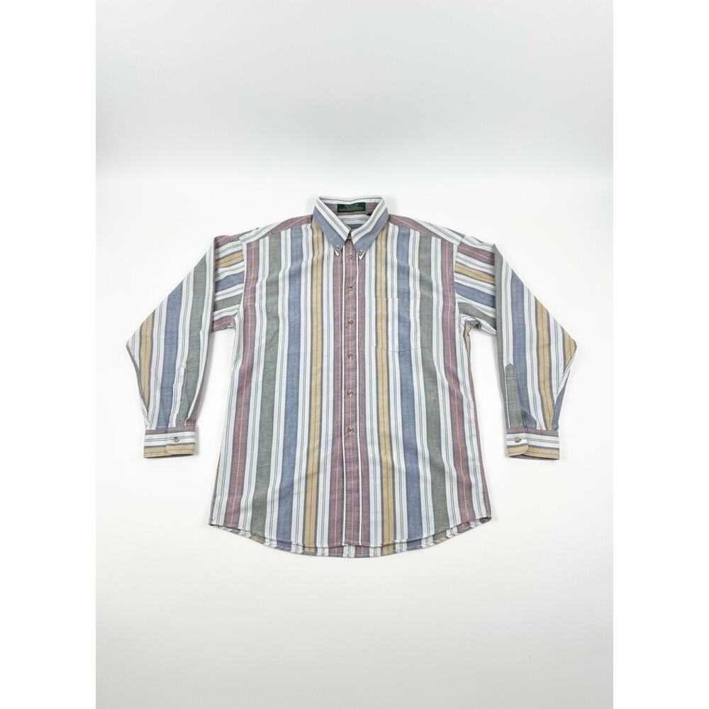 Loafers By Reed St James Mens Shirt Sz L Striped Wrinkle Resistant Long Sleeve